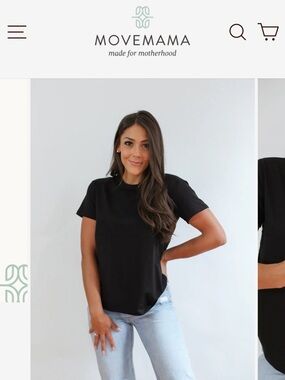 MoveMama CLASSIC FIT INVISIBLE ZIP BREASTFEEDING TEE